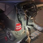 Groźna kolizja na A1. Narkotyki, brak prawa jazdy i ranna pasażerka - galeria