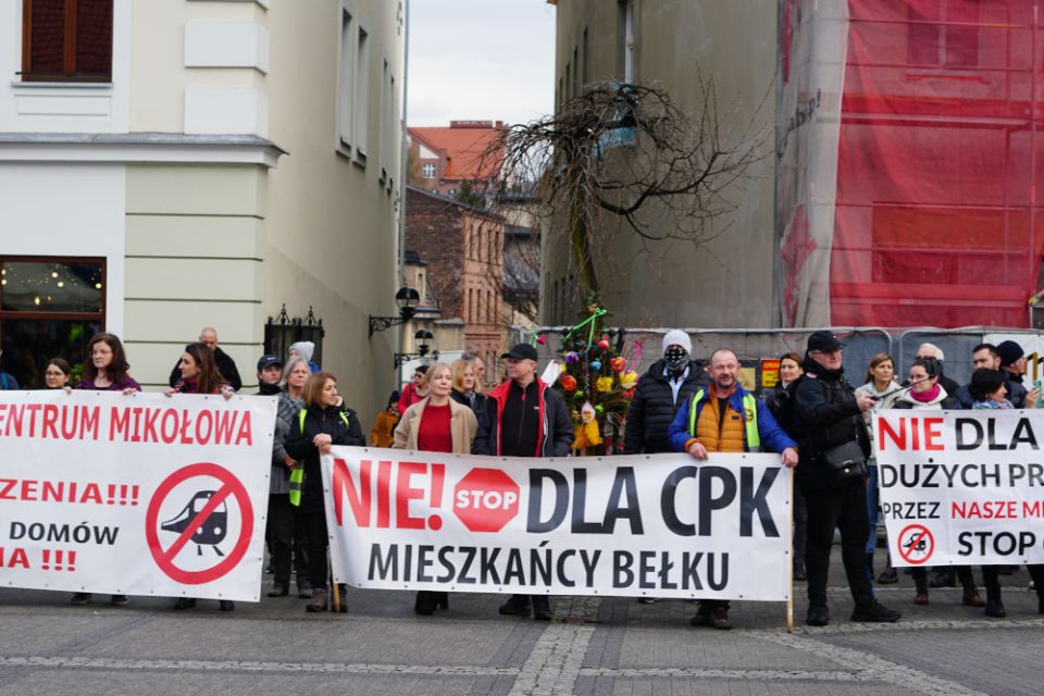 Protest przeciw CPK/KDP w Mikołowie - 31 marca 2023 roku