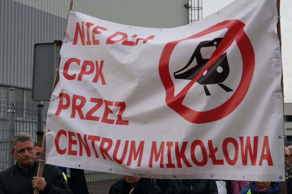Protest przeciw CPK/KDP w Mikołowie - 31 marca 2023 roku