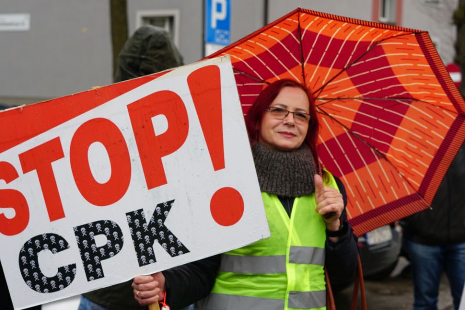 Protest przeciw CPK/KDP w Mikołowie - 31 marca 2023 roku