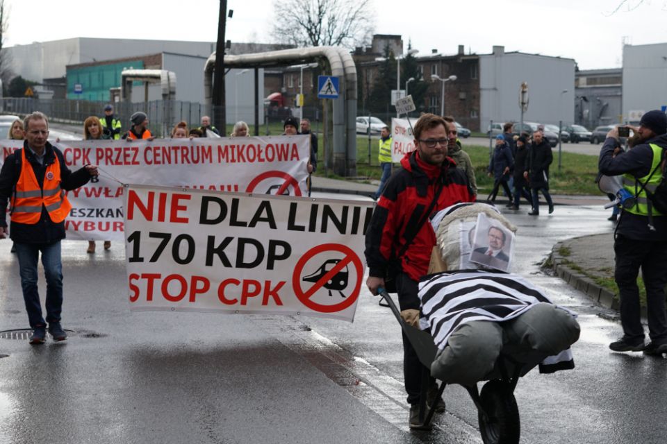 Protest przeciw CPK/KDP w Mikołowie - 31 marca 2023 roku