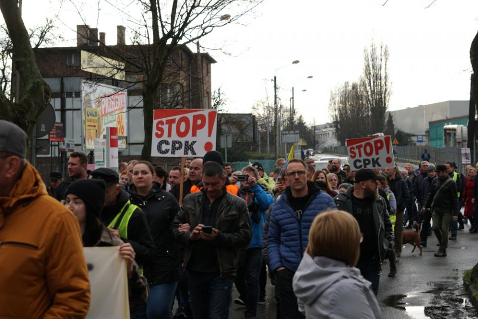 Protest przeciw CPK/KDP w Mikołowie - 31 marca 2023 roku