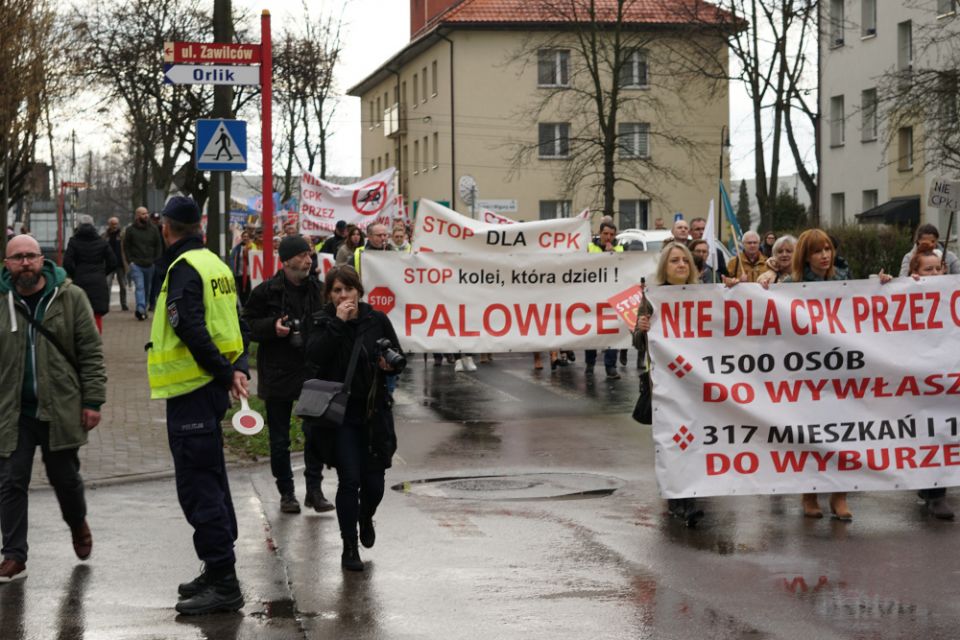 Protest przeciw CPK/KDP w Mikołowie - 31 marca 2023 roku