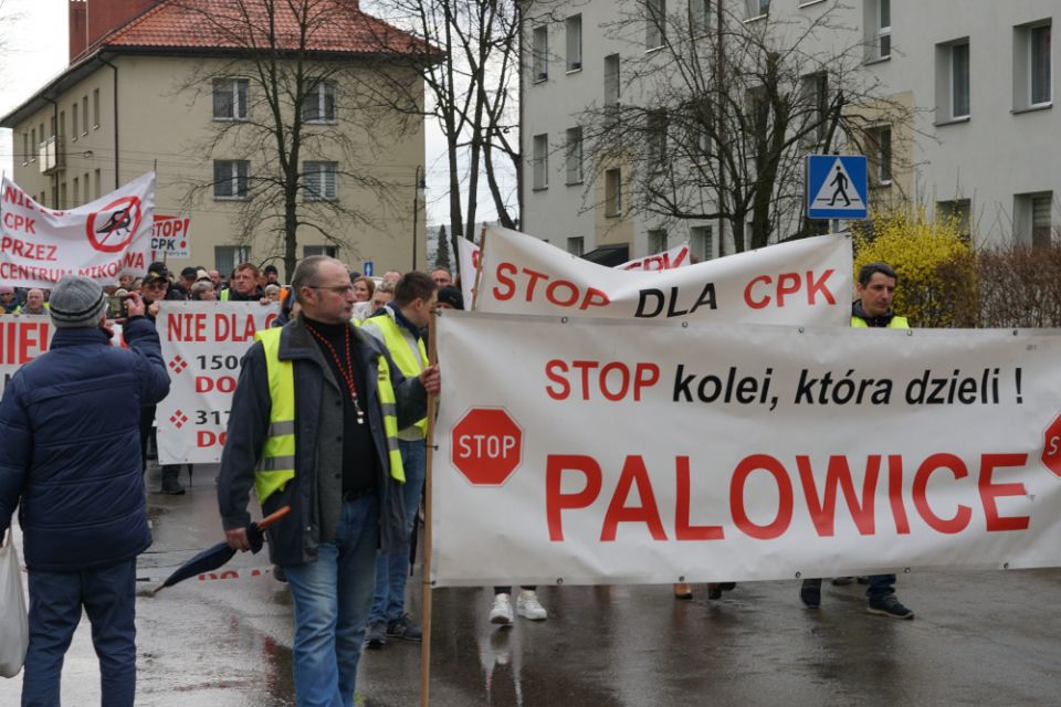 Protest przeciw CPK/KDP w Mikołowie - 31 marca 2023 roku