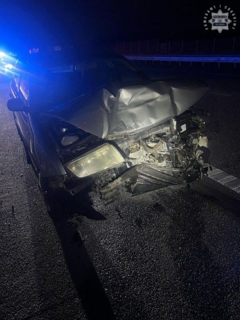 Groźna kolizja na A1. Narkotyki, brak prawa jazdy i ranna pasażerka - galeria