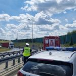 Wypadek motocyklisty na A1. Groźne zdarzenie w rejonie Żory-Rówień - galeria