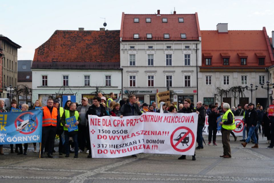 Protest przeciw CPK/KDP w Mikołowie - 31 marca 2023 roku