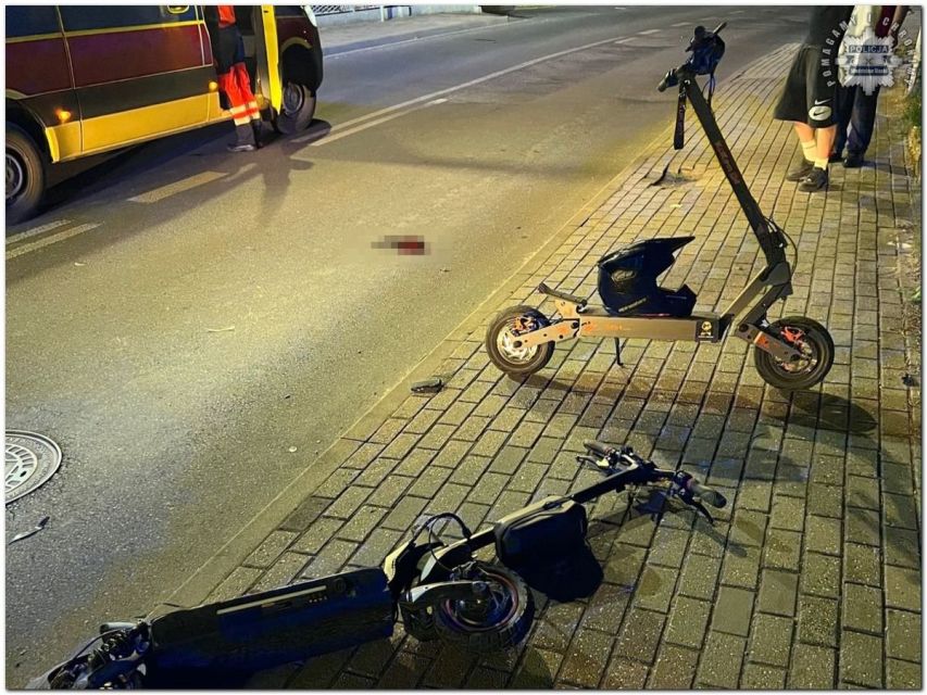 Zderzenie hulajnóg w Radlinie. Obaj kierujący po alkoholu - galeria