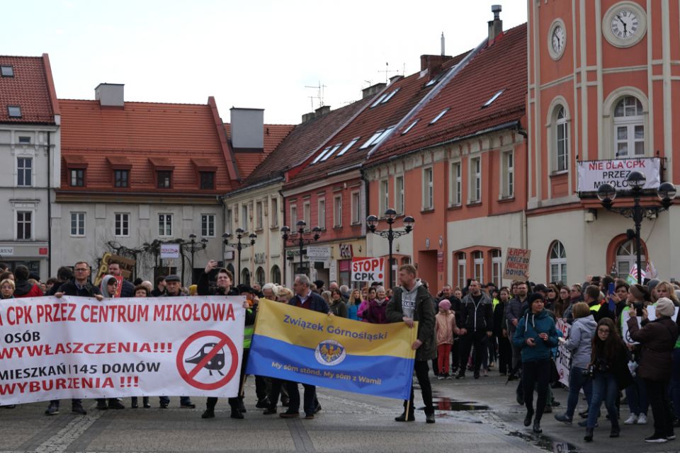 Protest przeciw CPK/KDP w Mikołowie - 31 marca 2023 roku