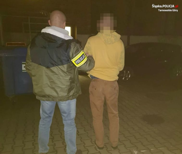 Ośmiokrotnie podpalał kontenery na śmieci. Policjanci zatrzymali 33-latka z Tarnowskich Gór! - galeria