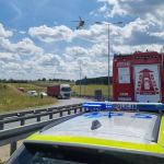 Wypadek motocyklisty na A1. Groźne zdarzenie w rejonie Żory-Rówień - galeria