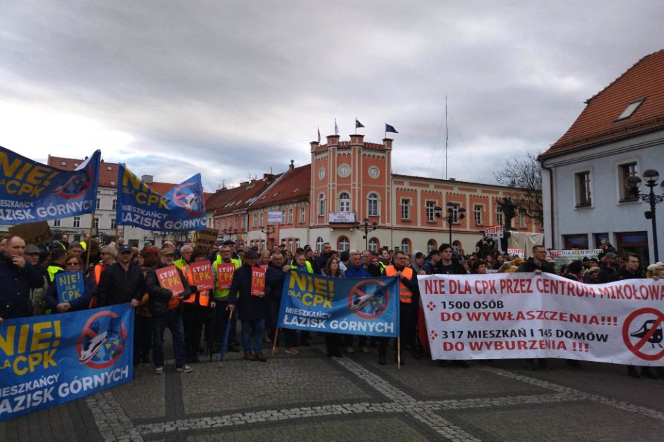 Protest przeciw CPK/KDP w Mikołowie - 31 marca 2023 roku