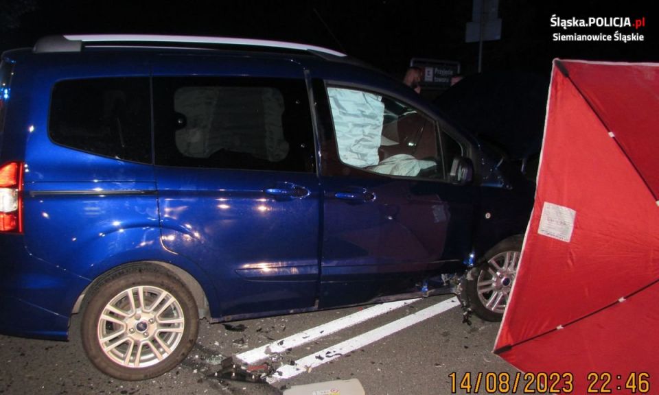 Śmiertelny wypadek w Siemianowicach Śląskich. Pijany kierowca nie ustąpił pierwszeństwa - galeria