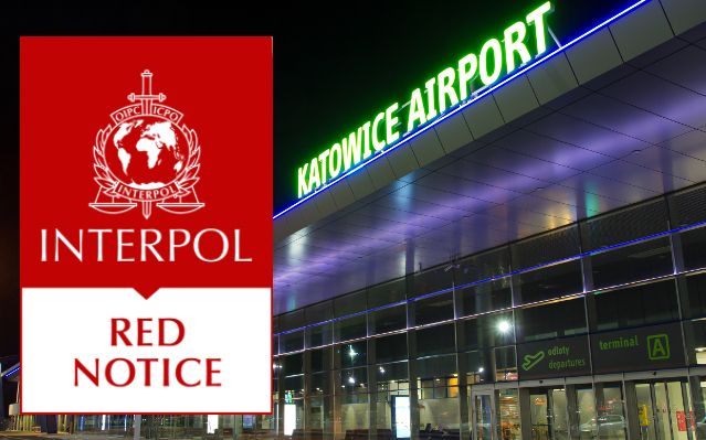 Handlarz bronią zatrzymany na katowickim lotnisku. Poszukiwano go czerwoną notą Interpolu! - galeria