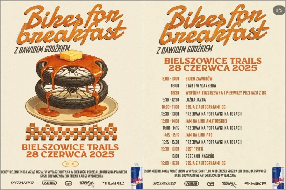 Dawid Godziek zaprasza do Bielszowic na „Bikes for Breakfast” - galeria