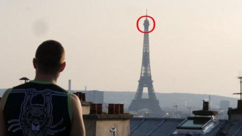Marcin Banot nie przestaje zaskakiwać. Tym razem wspiął się na wieżę Eiffla w Paryżu - galeria