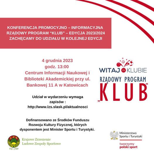 Konferencja dotycząca Rządowego Programu "Klub". Sprawdź szczegóły! - galeria