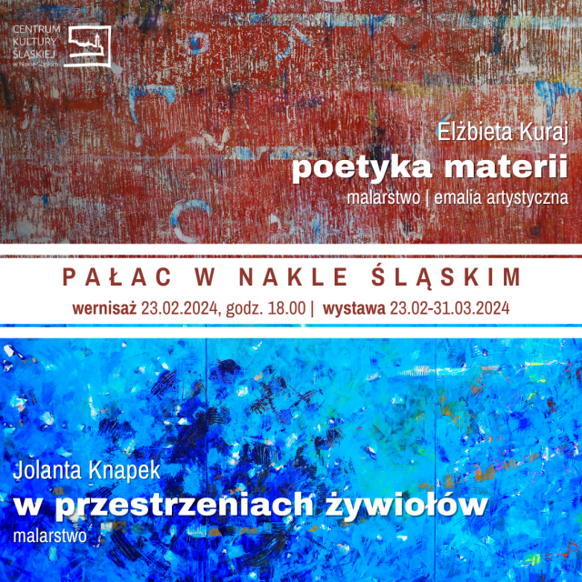 Wernisaż wystaw: Elżbieta Kuraj "Poetyka materii" i Jolanta Knapek "W przestrzeniach żywiołów" - galeria