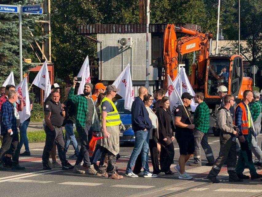 Strajk hutników w Rudzie Śląskiej: Walka o przetrwanie Huty Pokój. Zablokowane centrum miasta - galeria
