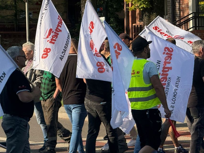Strajk hutników w Rudzie Śląskiej: Walka o przetrwanie Huty Pokój. Zablokowane centrum miasta - galeria