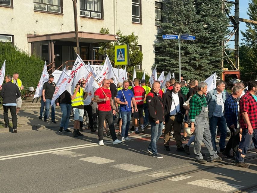 Strajk hutników w Rudzie Śląskiej: Walka o przetrwanie Huty Pokój. Zablokowane centrum miasta - galeria