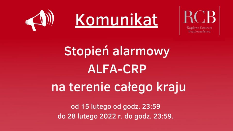 Na terenie całej Polski obowiązuje stopień alarmowy ALFA-CRP. Co to oznacza? - galeria