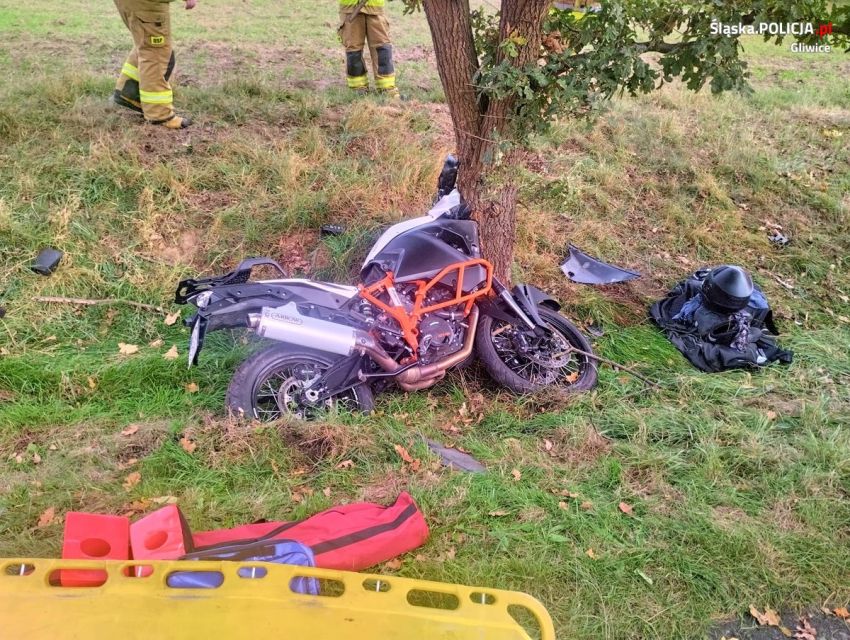 Tragiczny wypadek z udziałem motocyklisty w Bargłówce - galeria
