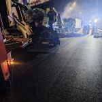 Śmiertelny wypadek na autostradzie A1. W wypadku uczestniczyło 5 pojazdów - galeria