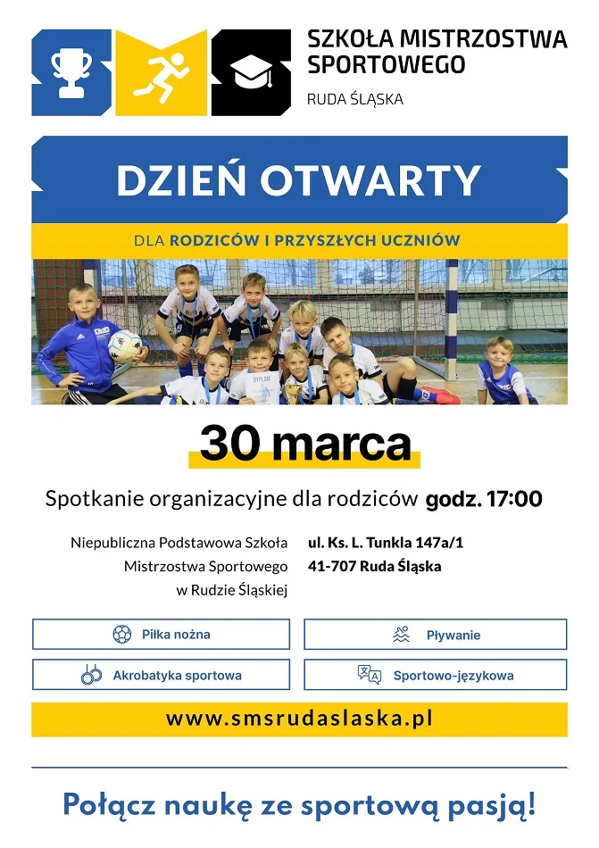 Dzień Otwarty jedynej w Rudzie Śląskiej Szkoły Mistrzostwa Sportowego