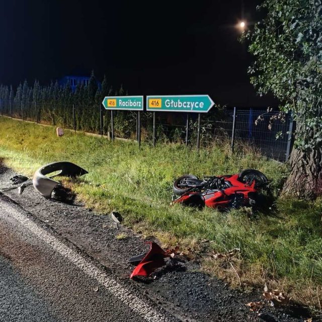 Wypadek w Żerdzinach. Motocyklista w szpitalu, kierowca Forda był pijany