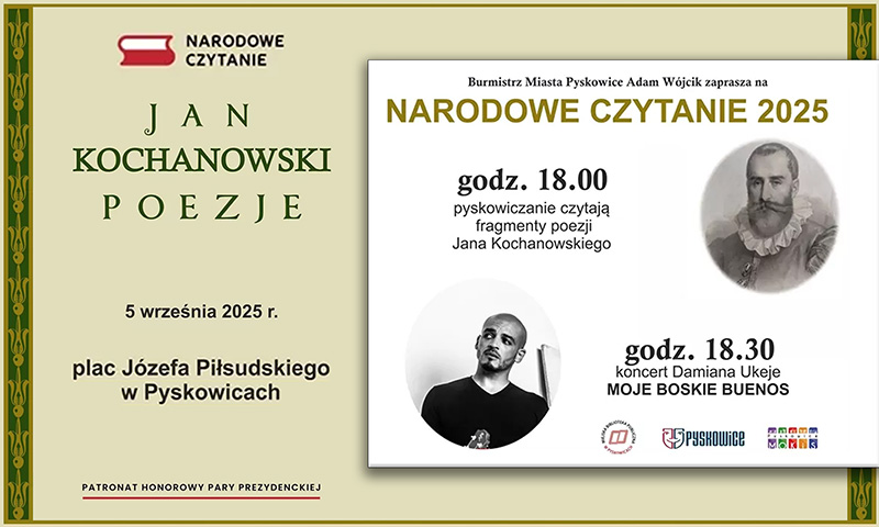 Narodowe Czytanie 2025. Pyskowiczanie czytają Kochanowskiego