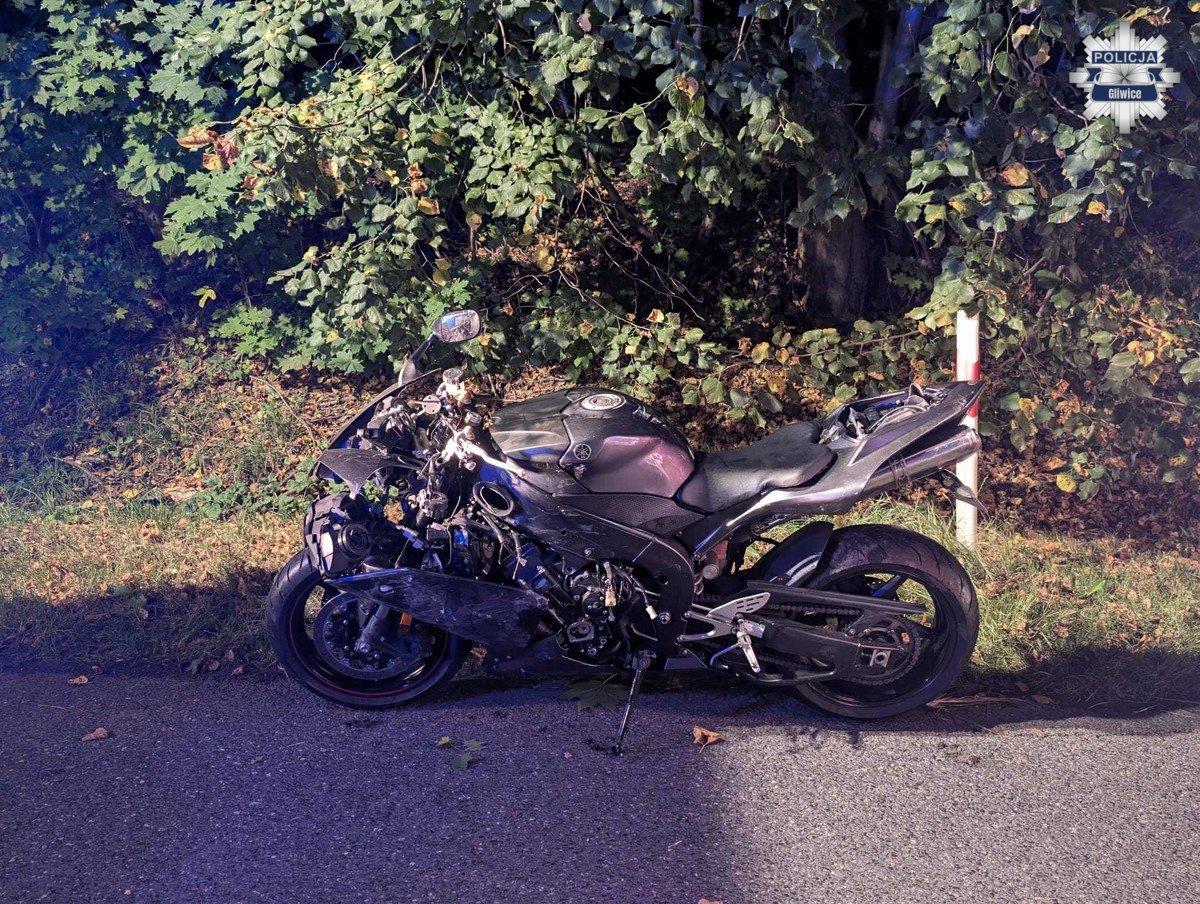 Śmiertelny wypadek w Pyskowicach – motocyklista nie żyje