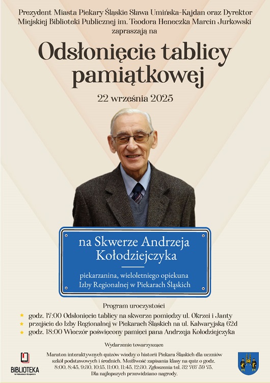 Uroczystość odsłonięcia tablicy pamiątkowej na Skwerze Andrzeja Kołodziejczyka
