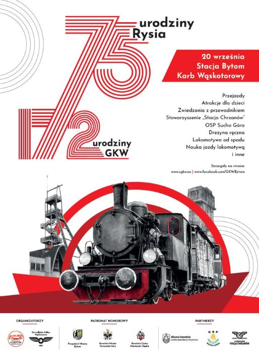 Górnośląskie Koleje Wąskotorowe świętują 75-lecie popularnego parowozu „Ryś”