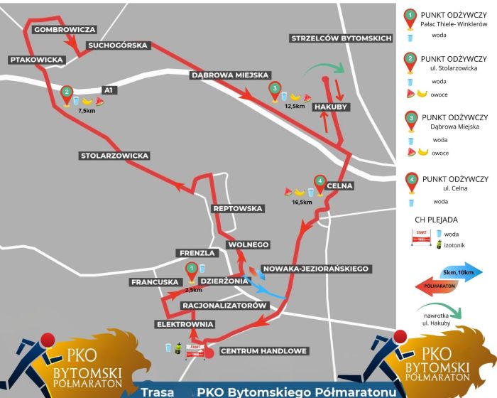 16. PKO Bytomski Półmaraton. Będą utrudnienia drogowe i zmiany w komunikacji autobusowej