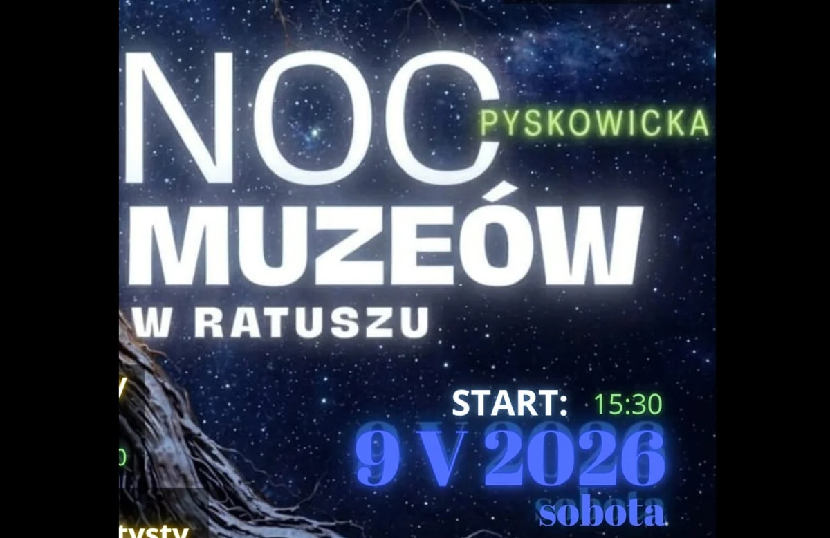 Ratusz, park i miejskie zagadki po zmroku. Przed nami Pyskowicka Noc Muzeów 2026